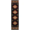 Oriental Weavers Hudson 087G1 Black/ Green Area Rug 1 ft. 10 in. X 7 ft. 6 in. Runner
