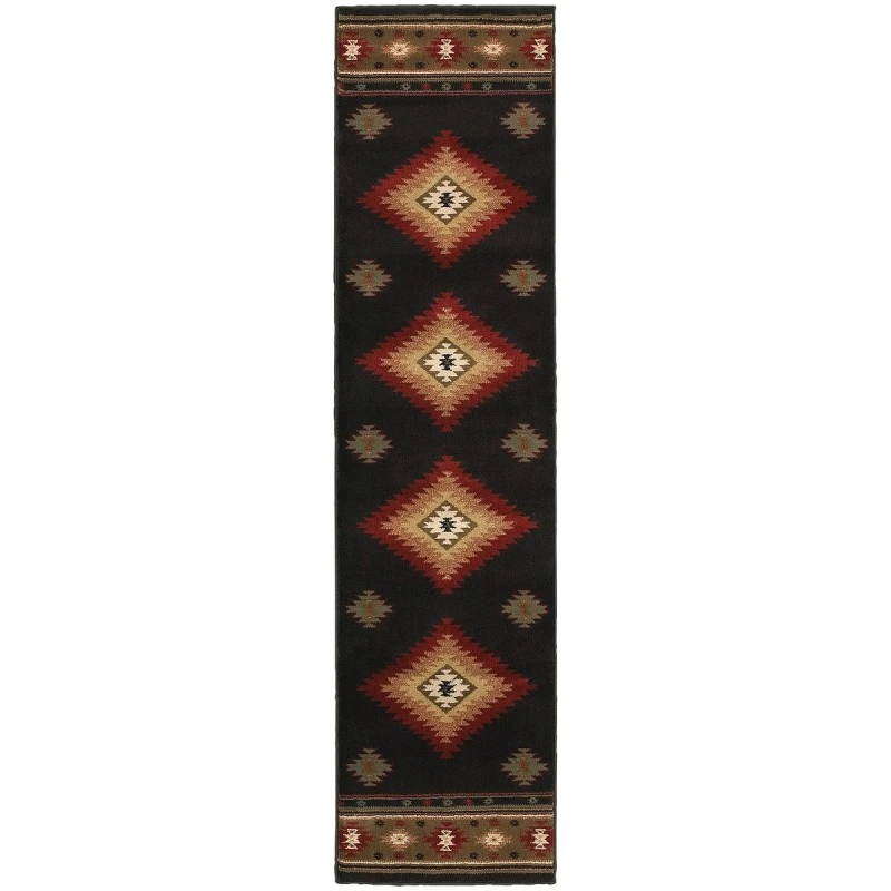 Oriental Weavers Area Rug Hudson 087G1 Black 6' 7" X  9' 6"
