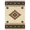 Oriental Weavers Hudson 087I1 Beige/ Green Area Rug 6 ft. 7 in. X 9 ft. 6 in. Rectangle