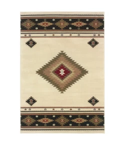 Oriental Weavers Hudson 087I1 Beige/ Green Area Rug 1 ft. 10 in. X 3 ft. 3 in. Rectangle