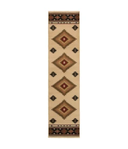Oriental Weavers Hudson 087I1 Beige/ Green Area Rug 1 ft. 10 in. X 7 ft. 6 in. Runner