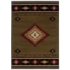 Oriental Weavers Hudson 087J1 Green/ Red Area Rug 6 ft. 7 in. X 9 ft. 6 in. Rectangle
