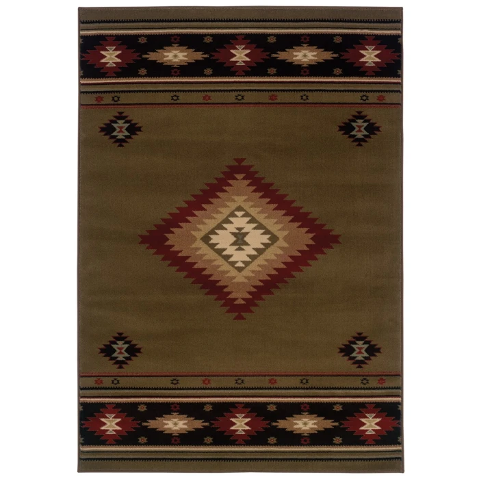 Oriental Weavers Area Rug Hudson 087J1 Green 10' X 13'