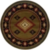 Oriental Weavers Hudson 087J1 Green/ Red Area Rug 7 ft. 8 in. Round