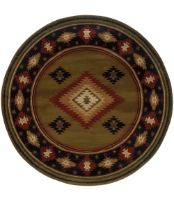 Oriental Weavers Hudson 087J1 Green/ Red Area Rug 1 ft. 10 in. X 3 ft. 3 in. Rectangle