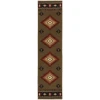 Oriental Weavers Hudson 087J1 Green/ Red Area Rug 1 ft. 10 in. X 7 ft. 6 in. Runner