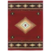Oriental Weavers Hudson 087K1 Red/ Green Area Rug 6 ft. 7 in. X 9 ft. 6 in. Rectangle