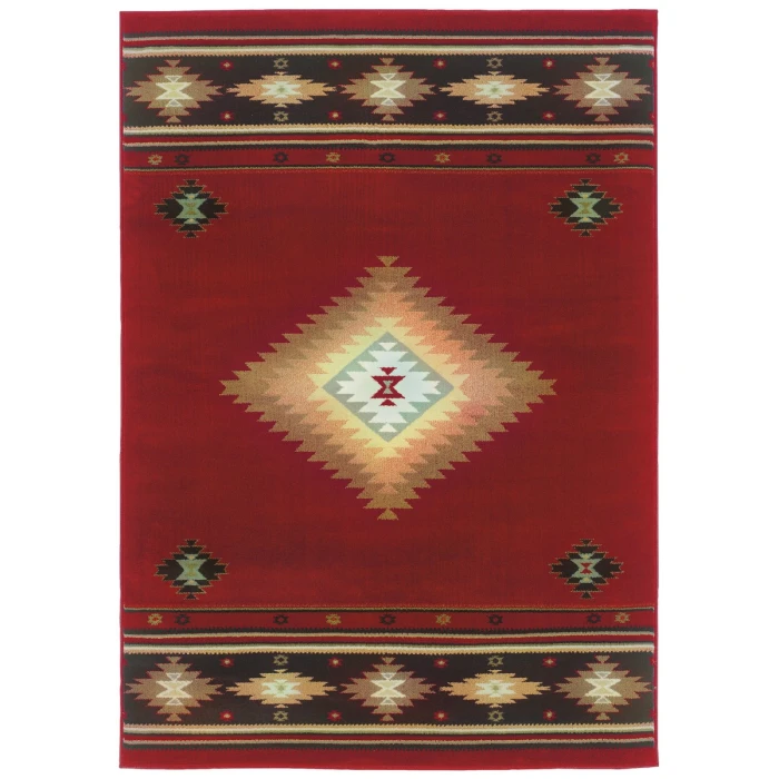 Oriental Weavers Area Rug Hudson 087K1 Red 3'10" X  5' 5"