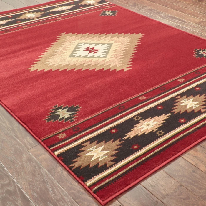 Oriental Weavers Area Rug Hudson 087K1 Red 3'10" X  5' 5"
