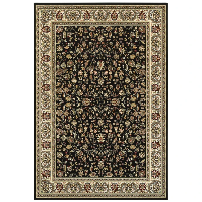 Oriental Weavers Area Rug Kashan 108B1 Black 7'10" X 10'10"