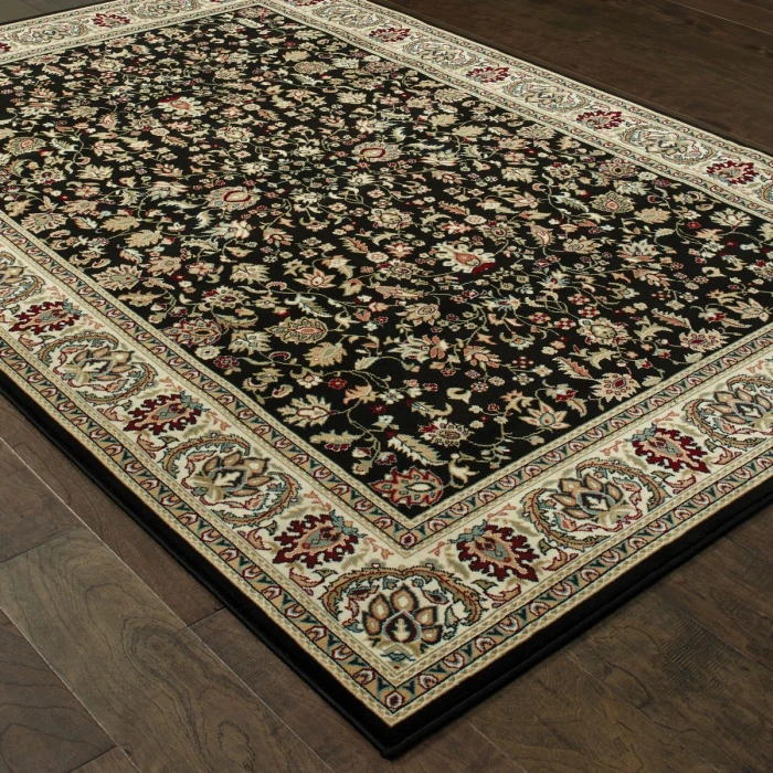 Oriental Weavers Area Rug Kashan 108B1 Black 7'10" X 10'10"