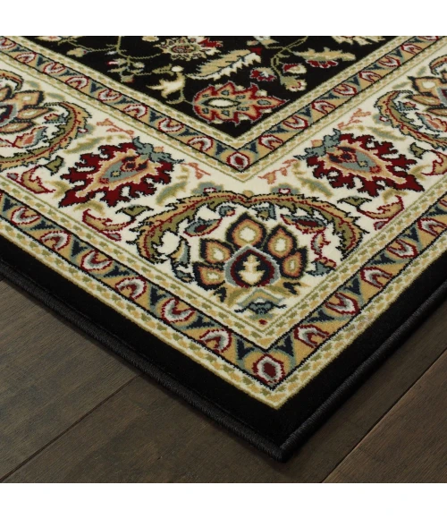 Oriental Weavers Area Rug Kashan 108B1 Black 9'10" X 12'10"