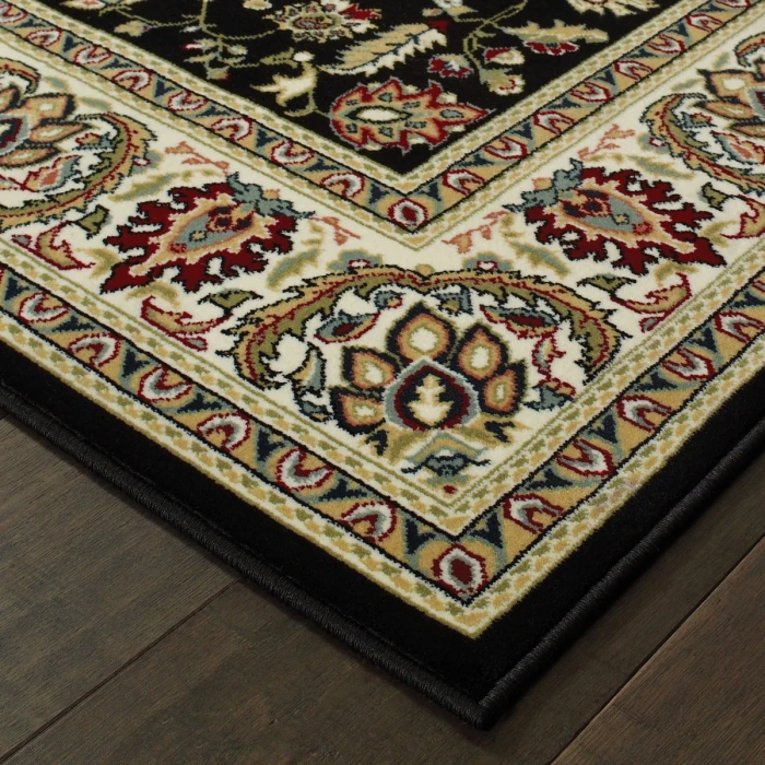 Oriental Weavers Area Rug Kashan 108B1 Black 7'10" X 10'10"