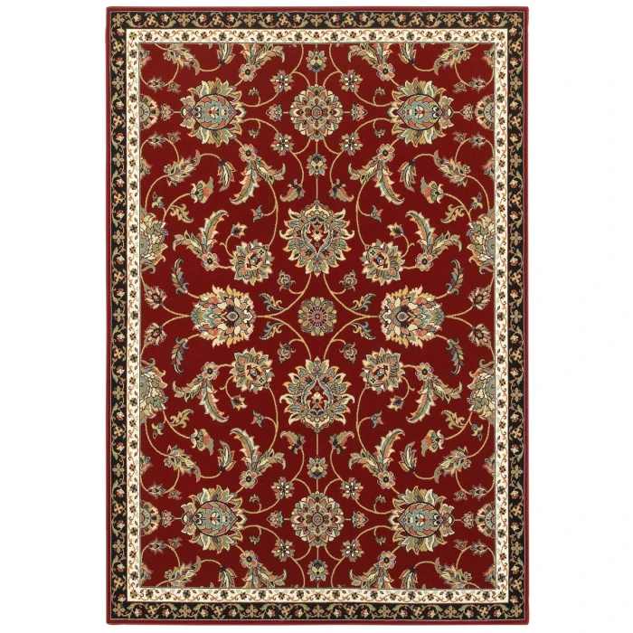 Oriental Weavers Area Rug Kashan 370RI Red 5' 3" X  7' 6"