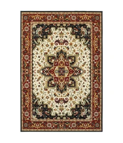 Oriental Weavers Kashan 096W1 Red/ Ivory Area Rug 6 ft. 7 in. X 9 ft. 6 in. Rectangle