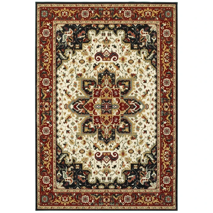 Oriental Weavers Area Rug Kashan 096W1 Red 5' 3" X  7' 6"