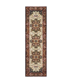 Oriental Weavers Kashan 096W1 Red/ Ivory Area Rug 2 ft. 3 in. X 7 ft. 6 in. Runner