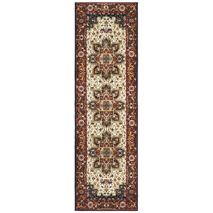 Oriental Weavers Area Rug Kashan 096W1 Red 5' 3" X  7' 6"