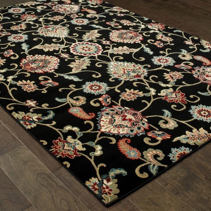 Oriental Weavers Area Rug Kashan 9946K Black 5' 3" X  7' 6"