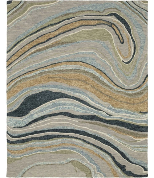 Oriental Weavers KIPTON kip07 Grey/Blue Rug 8'X10'