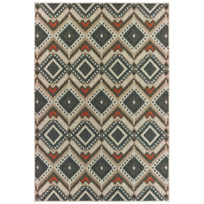 Oriental Weavers Area Rug Latitude 002X3 Grey 3' 3" X  5'