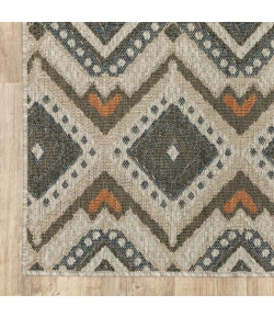 Oriental Weavers Latitude 002X3 Grey/ Orange Area Rug 1 ft. 10 in. X 7 ft. 6 in. Runner