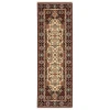 Oriental Weavers Lilihan 1802W Red/ Ivory Area Rug 2 ft. 6 in. X 12 ft. Runner