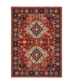 Oriental Weavers Lilihan 2061V Red/ Blue Area Rug 2 ft. X 3 ft. Rectangle