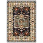 Oriental Weavers Lilihan 041H6 Blue/ Ivory Area Rug 7 ft. 10 in. X 10 ft. 10 in. Rectangle
