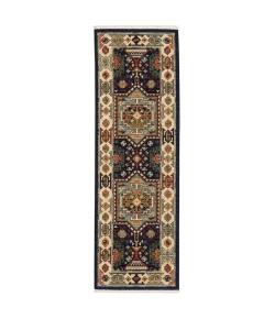 Oriental Weavers Lilihan 041H6 Blue/ Ivory Area Rug 2 ft. X 6 ft. Runner