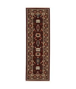 Oriental Weavers Lilihan 043S6 Red/ Black Area Rug 2 ft. X 6 ft. Runner