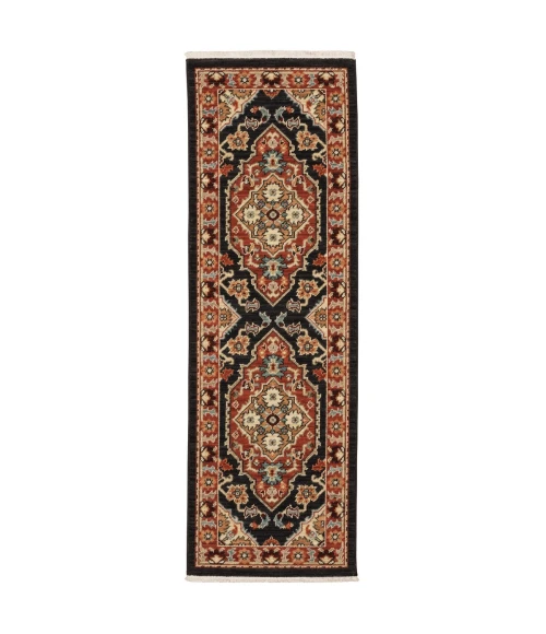 Oriental Weavers Area Rug Lilihan 4929A Black 2' X  3'