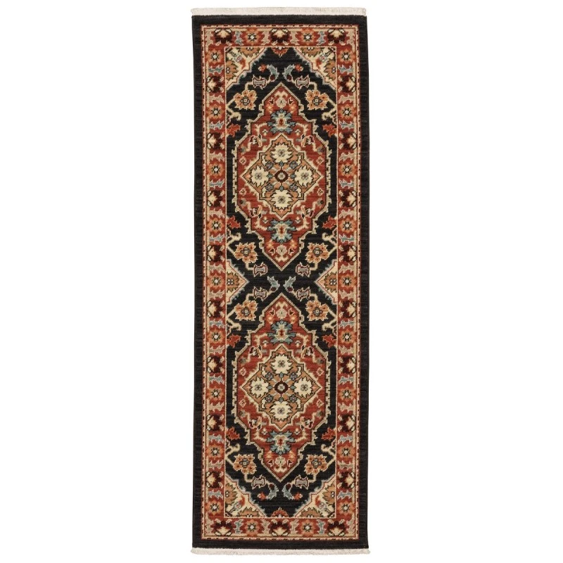 Oriental Weavers Area Rug Lilihan 4929A Black 7'10" X 10'10"