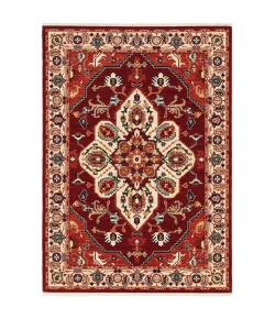Oriental Weavers Lilihan 5502C Red/ Ivory Area Rug 3 ft. 3 in. X 5 ft. Rectangle
