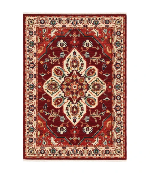 Oriental Weavers Area Rug Lilihan 5502C Red 5' 3" X  7' 6"