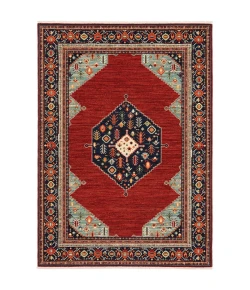 Oriental Weavers Lilihan 5503M Red/ Blue Area Rug 6 ft. 7 in. X 9 ft. 6 in. Rectangle