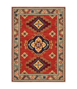 Oriental Weavers Lilihan 5504P Red/ Multi Area Rug 2 ft. X 3 ft. Rectangle