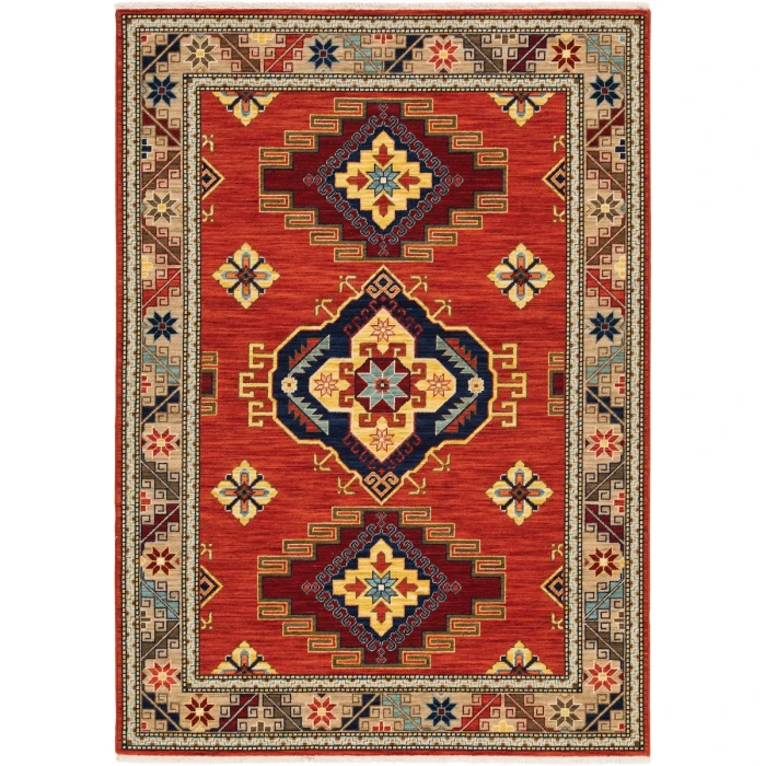 Oriental Weavers Area Rug Lilihan 5504P Red 9'10" X 12'10"