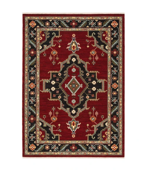 Oriental Weavers Area Rug Lilihan 092R6 Red 5' 3" X  7' 6"