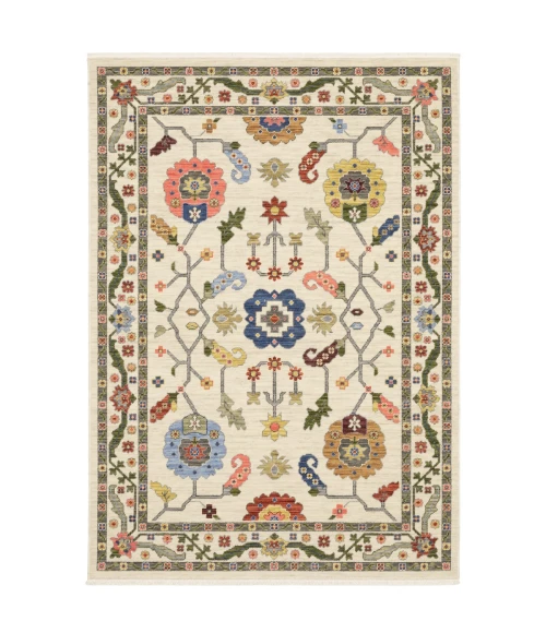 Oriental Weavers Area Rug Lucca 5506W Ivory 6' 7" X  9' 6"