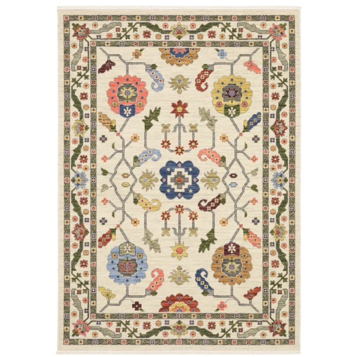 Oriental Weavers Area Rug Lucca 5506W Ivory 9'10" X 12'10"