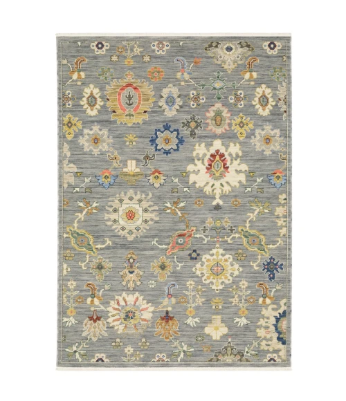Oriental Weavers Area Rug Lucca 5507E Grey 5' 3" X  7' 6"