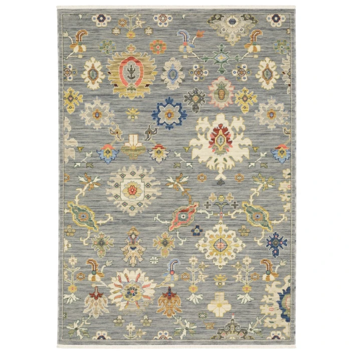 Oriental Weavers Area Rug Lucca 5507E Grey 6' 7" X  9' 6"