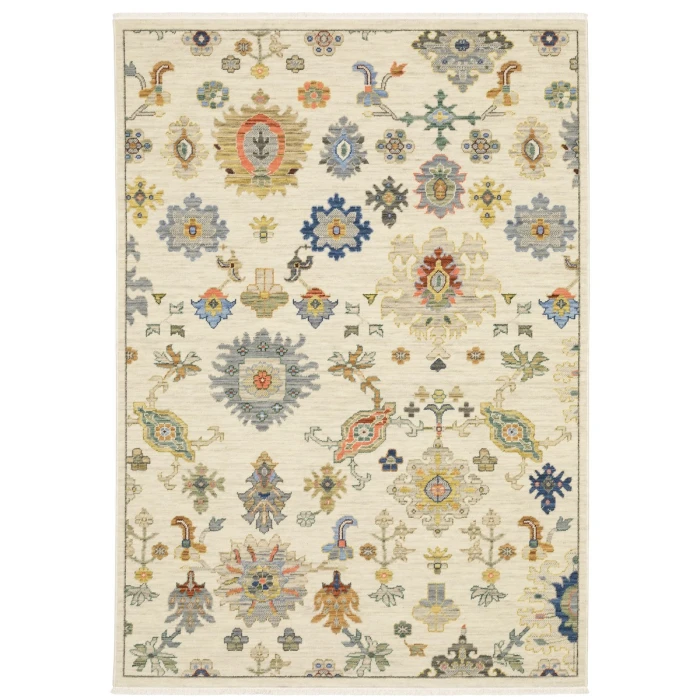 Oriental Weavers Area Rug Lucca 5507W Ivory 9'10" X 12'10"
