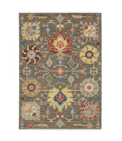 Oriental Weavers Lucca 8111K Grey/ Multi Area Rug 6 ft. 7 in. X 9 ft. 6 in. Rectangle