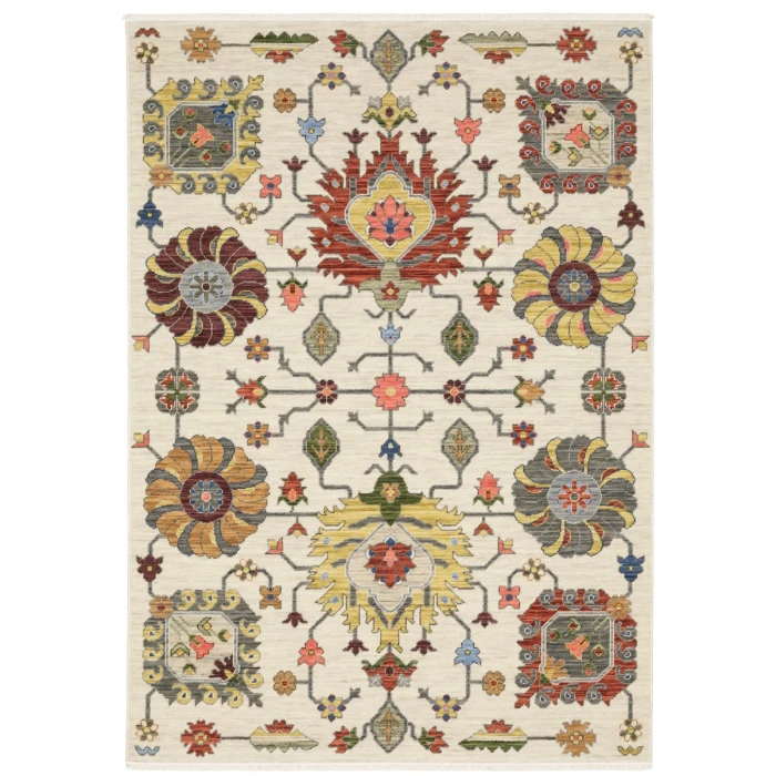 Oriental Weavers Area Rug Lucca 8111W Ivory 7'10" X 10'10"