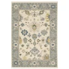 Oriental Weavers Lucca 846H1 Ivory/ Blue Area Rug 6 ft. 7 in. X 9 ft. 6 in. Rectangle