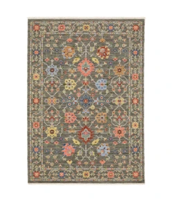 Oriental Weavers Lucca 093K1 Grey/ Multi Area Rug 6 ft. 7 in. X 9 ft. 6 in. Rectangle