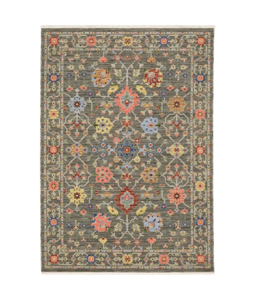 Oriental Weavers Area Rug Lucca 093K1 Grey 6' 7" X  9' 6"