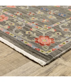 Oriental Weavers Lucca 093K1 Grey/ Multi Area Rug 6 ft. 7 in. X 9 ft. 6 in. Rectangle